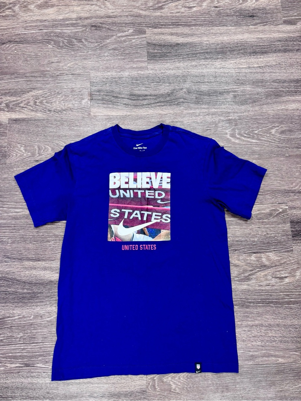 Nike US Soccer Believe United States Graphic Tee Blue Men’s Medium